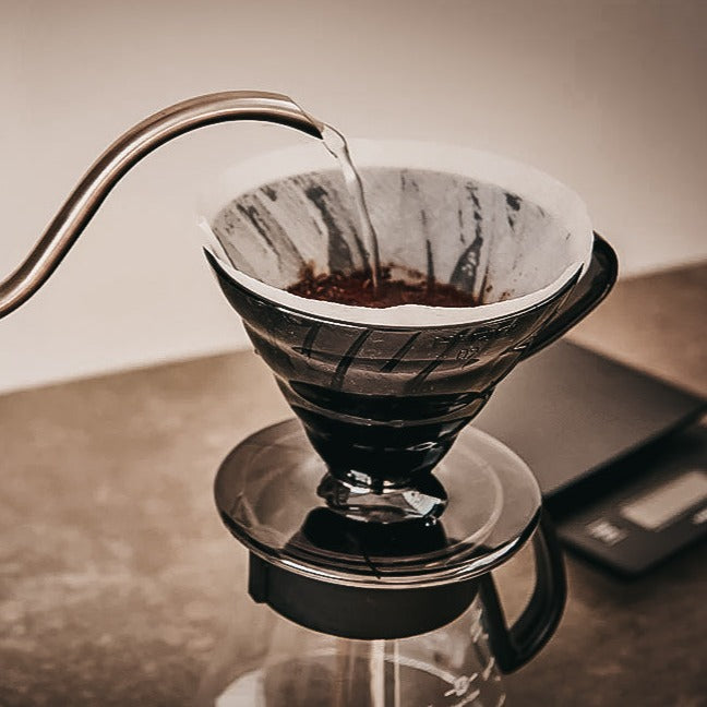Hario V60 Coffee Dripper Set, Transparent Black, Size 02
