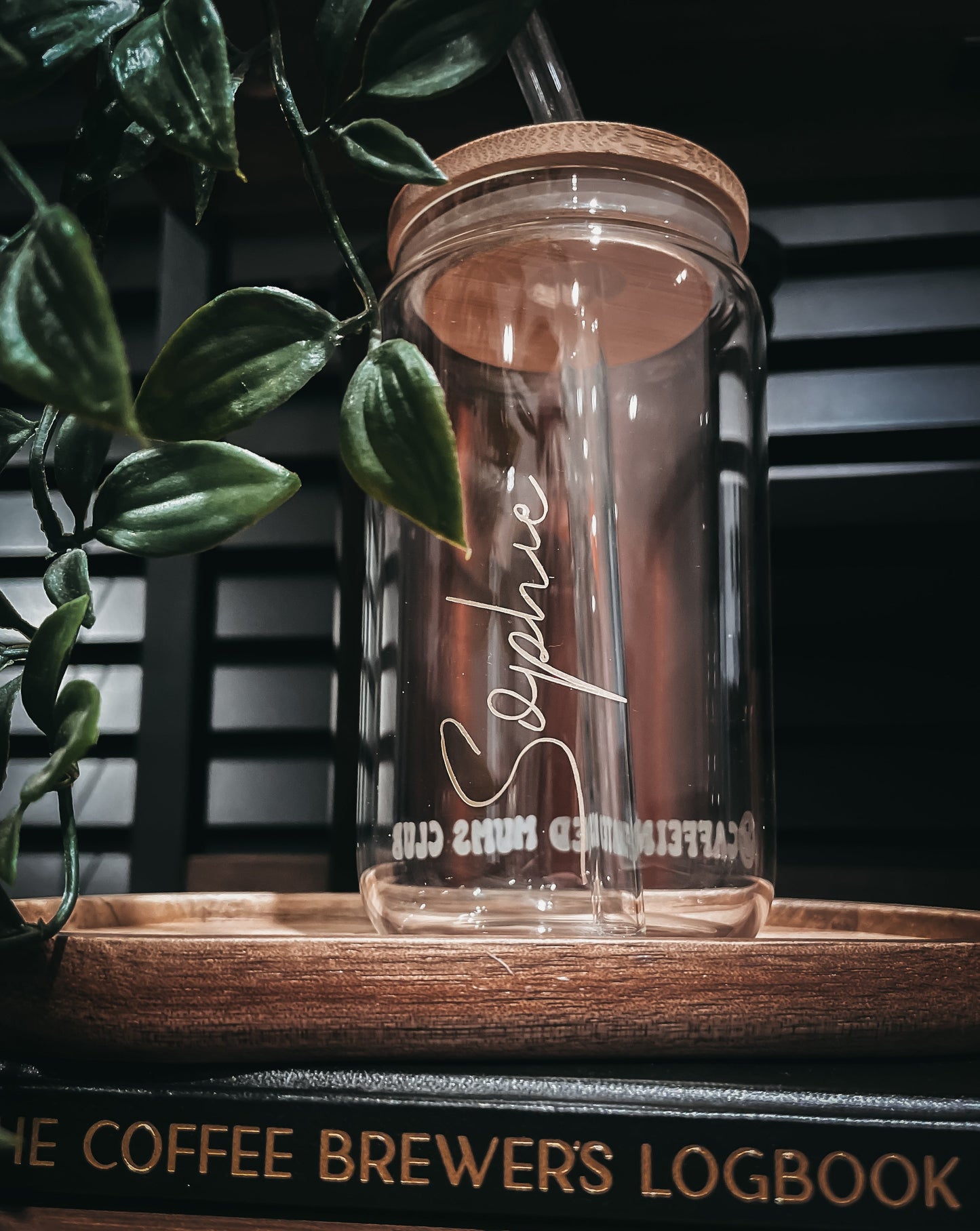 Personalised Name Glass Coffee Can